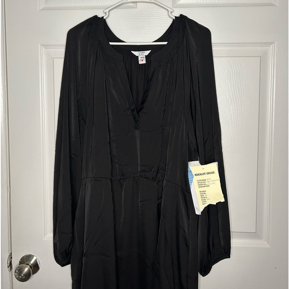 Black Dress Silky material To Cute for Office, Happy Hour of Dinner!!:)